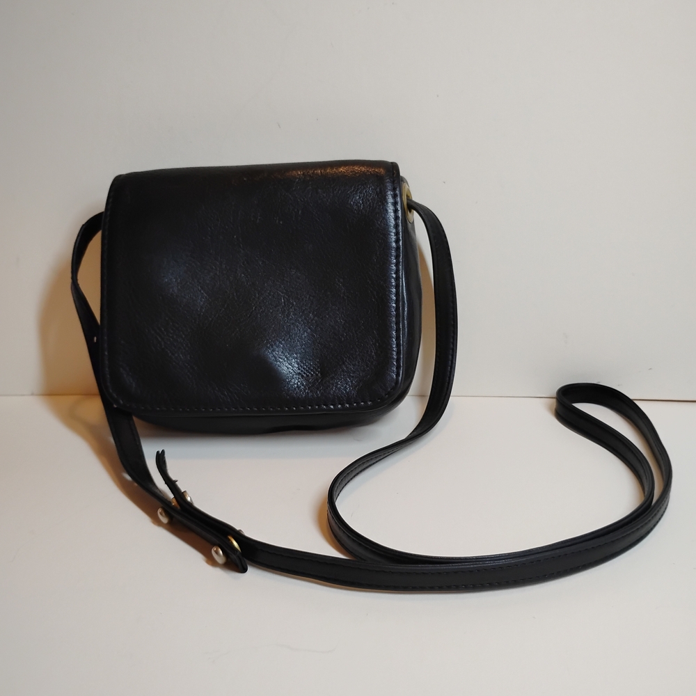 Black Leather Crossbody Bag